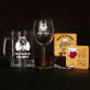 Geschenkset für einen Polizisten mit Weinglas und Bierkrug
