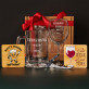 Geschenkset für Freunde mit Weinglas und Bierkrug