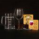 Geschenkset für Freunde mit Weinglas und Bierkrug