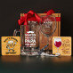 Geschenkset für Eltern mit Weinglas und Bierkrug