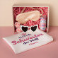 Geschenkset für meine Schwester mit Satinbademantel und Brille