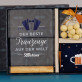 Geschenkset für Trauzeugen mit Druck auf Acrylglas und Haselnüssen in weißer Schokolade
