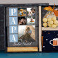 Geschenkset für Ihren Papa mit Druck auf Acrylglas und Haselnüssen in weißer Schokolade