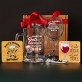 Geschenkset für Freunde 2 mit Weinglas und Bierkrug