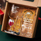 Geschenkset für Freunde 2 mit Weinglas und Bierkrug