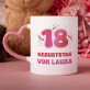 Set mit Tasse, Teddybär und Süßigkeiten Zum 18. Geburtstag