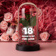 Geschenkset zum 18. Geburtstag mit Ewiger Rose, Schokolade und Badesalz