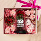 Geschenkset zum 18. Geburtstag mit Ewiger Rose, Schokolade und Badesalz