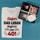 Geschenkset mit T-Shirt für Herren Zum 40. Geburtstag