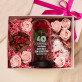 Geschenkset zum 40. Geburtstag mit Ewiger Rose, Schokolade und Badesalz