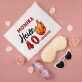 Geschenkset für Damen mit Satinbademantel und Brille