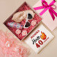 Geschenkset für Damen mit Satinbademantel und Brille