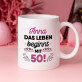 Tasse und Rosen-Spa-Set zum 50. Geburtstag