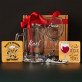 Geschenkset Zur Einweihungsfeier mit Weinglas und Bierkrug