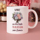 Set mit Tasse, Tee und Süßigkeiten Danke and die beste Trauzeugin