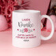 Tasse und Rosen-Spa-Set eine Danksagung für eine Trauzeugin