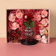 Geschenkset zum Dank mit Ewiger Rose, Schokolade und Badesalz