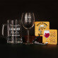 Geschenkset zum Jahrestag mit Weinglas und Bierkrug Geschenkset zum Jahrestag mit Weinglas und Bierkrug