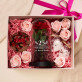 Geschenkset Zum Jahrestag mit Ewiger Rose, Schokolade und Badesalz