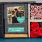 Geschenkset zur Hochzeit mit Druck auf Acrylglas und Bonbons