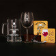Geschenkset Zum Geburtstag mit Weinglas und Bierkrug