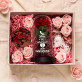 Geschenkset zum Geburtstag mit Ewiger Rose, Schokolade und Badesalz