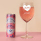 Set mit einem Glas und einer Augenbinde Zum Valentinstag