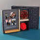 Geschenkset zum Valentinstag mit Druck auf Acrylglas und Schokolade