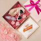 Geschenkset eigenes Projekt mit Satinbademantel und Brille