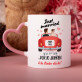 Set mit Tasse, Teddybär und Süßigkeiten Jahrestag