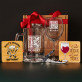 Geschenkset Hochzeit mit Weinglas und Bierkrug