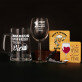 Geschenkset Lustig für Paare mit Weinglas und Bierkrug