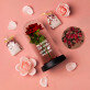 Geschenkset zum Großmuttertag mit Ewiger Rose, Schokolade und Badesalz