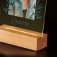 Goldene Frau - Druck auf Acrylglas mit LED Beleuchtung