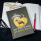 Ein goldenes Herz - Notizbuch A5 mit Aufdruck