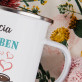 Leben nach dem Kaffee - emaillierter Becher