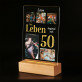 Das Leben beginnt mit - Druck auf Acrylglas mit LED Beleuchtung